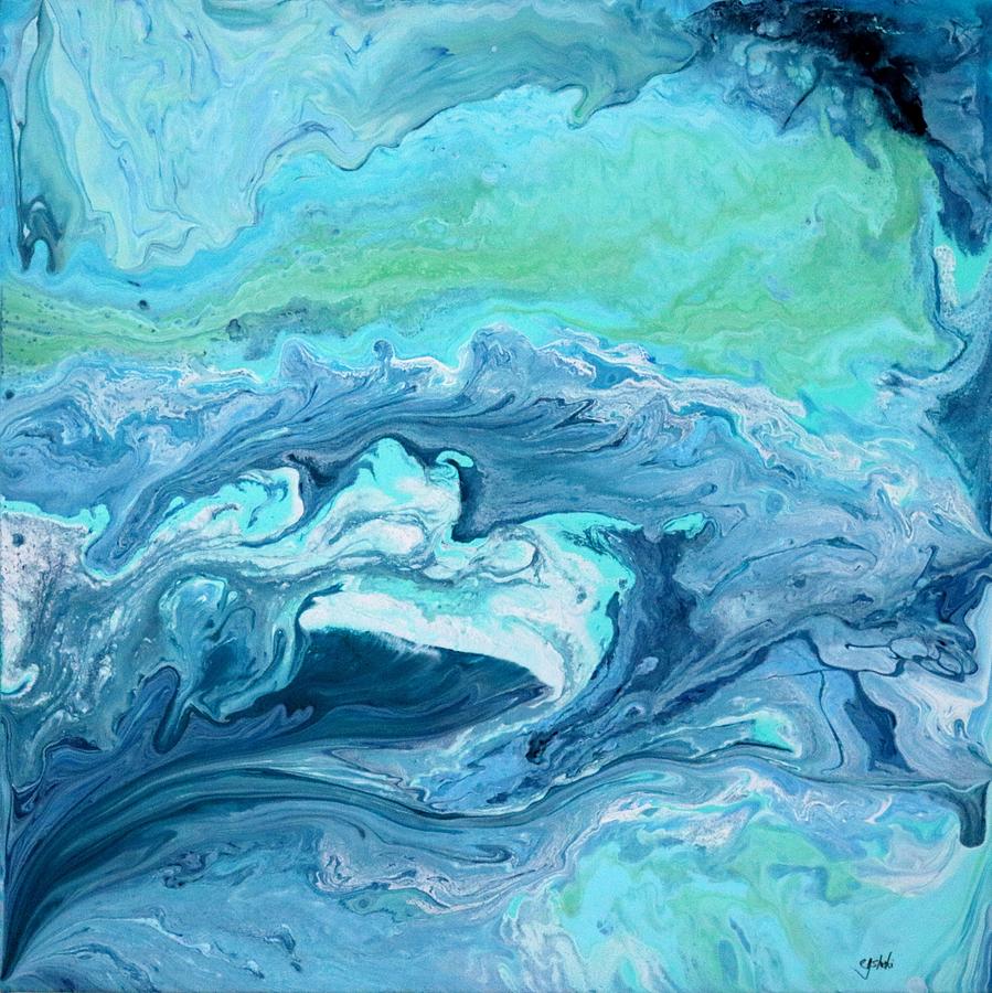 #1 Pacific Ocean Series #1 Painting by Carole Sluski