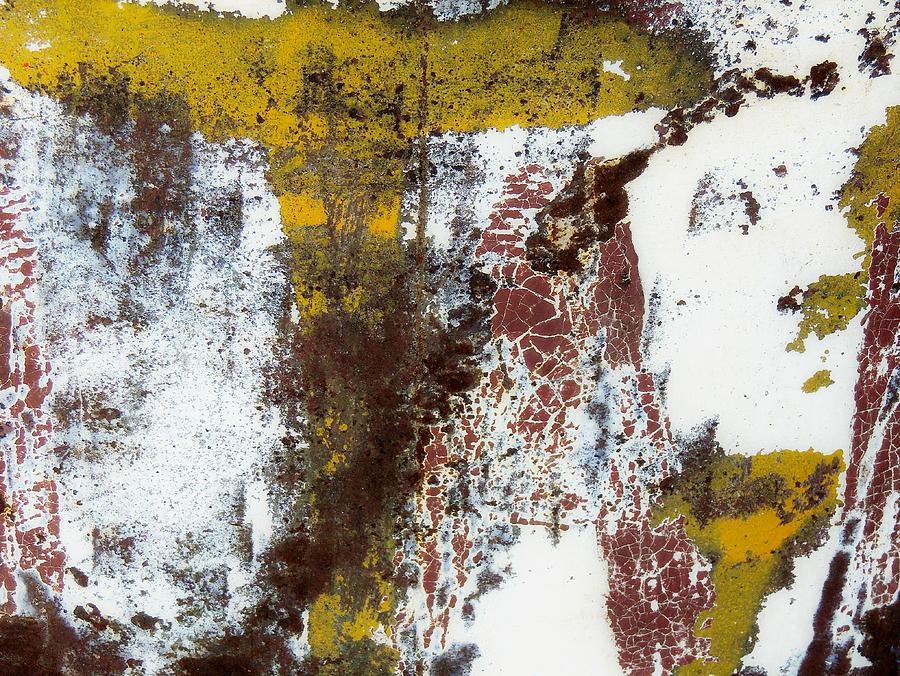 Abstract Photograph - Paint and Rust Abstract 2 #1 by Denise Clark