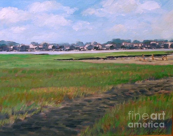 New England Shore Painting by Perrys Fine Art