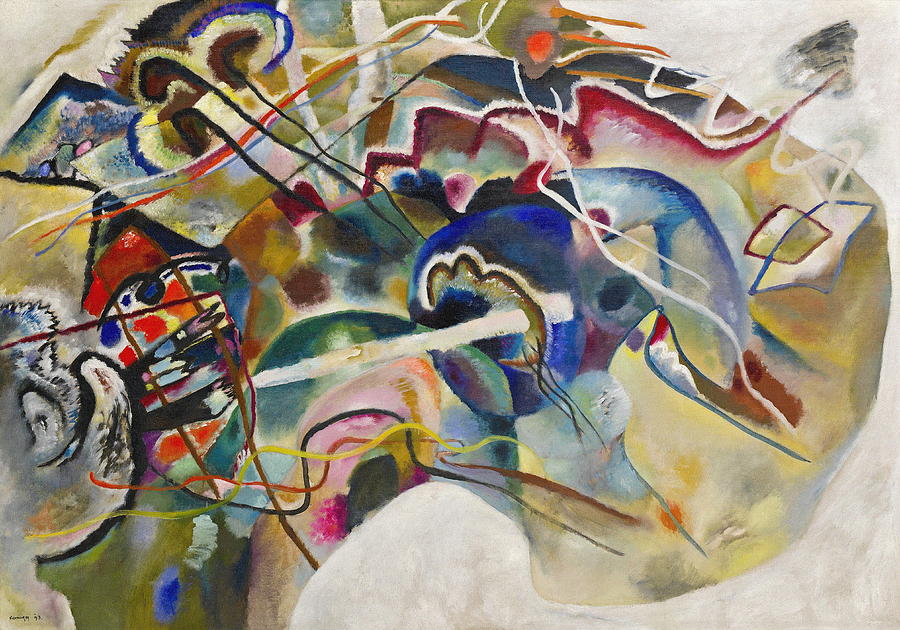 Painting With White Border Painting By Wassily Kandinsky - Fine Art America