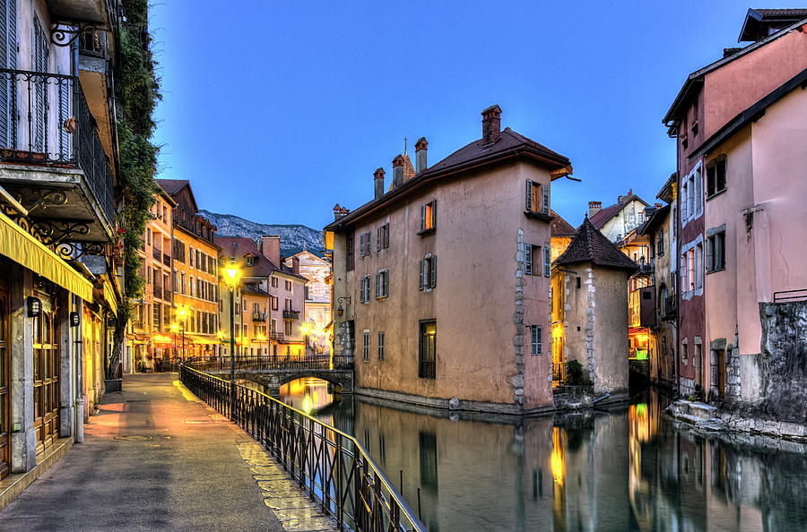 Palais de lIle jail and canal in Annecy old city, France, HDR #1 Photograph by Elenarts - Elena Duvernay photo