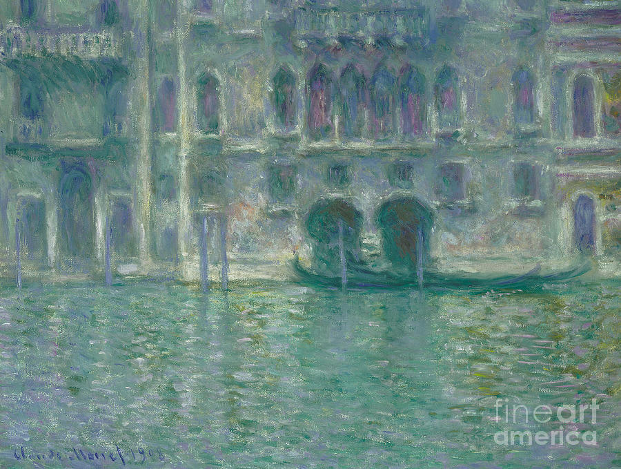 Palazzo da Mula  Venice Painting by Claude Monet
