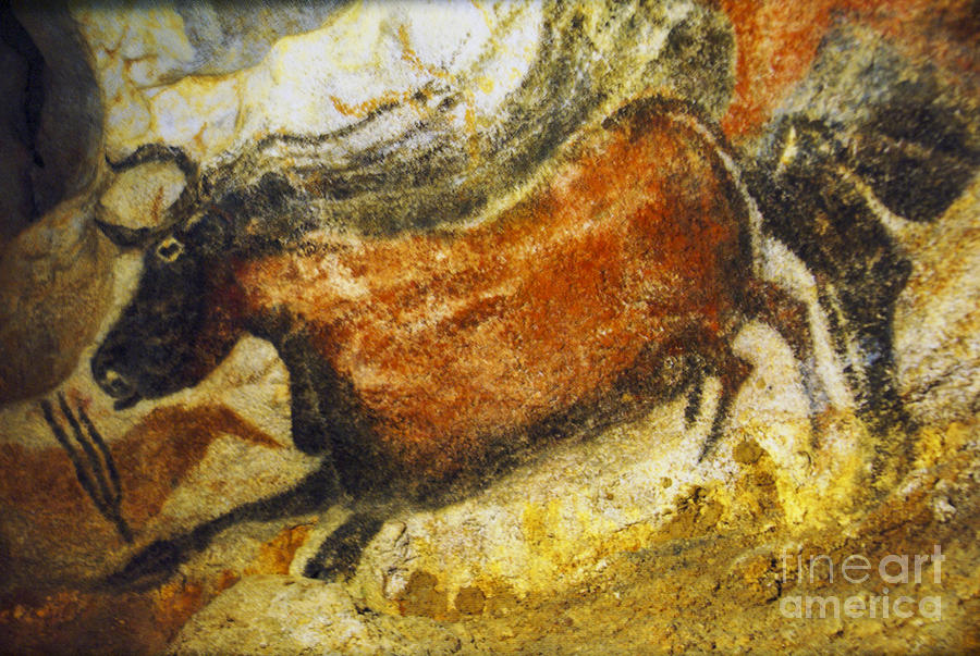 Paleolithic cave painting Photograph by Ruth Hofshi