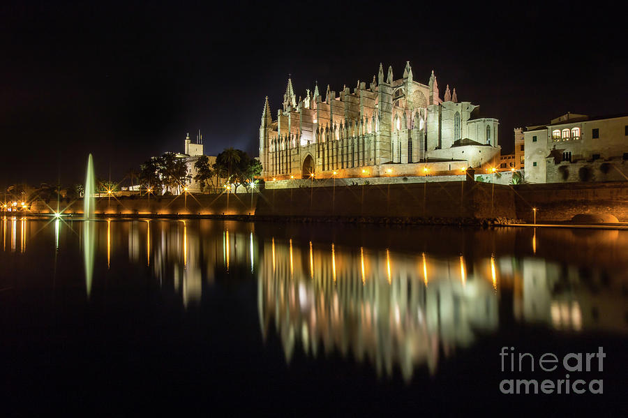 Architecture Photograph - Palma De Mallorca Cathedral At Night by Nikolay Stoimenov Architecture Photograph - Palma De Mallorca Cathedral At Night by Nikolay Stoimenov