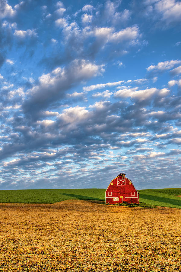 Palouse Country Barn with Dramatic Cloudscape #1 Photograph by John Trax