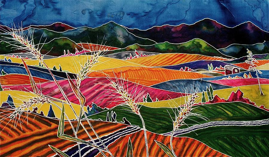 Mountain Tapestry - Textile - Palouse Fields #1 by Carolyn Doe