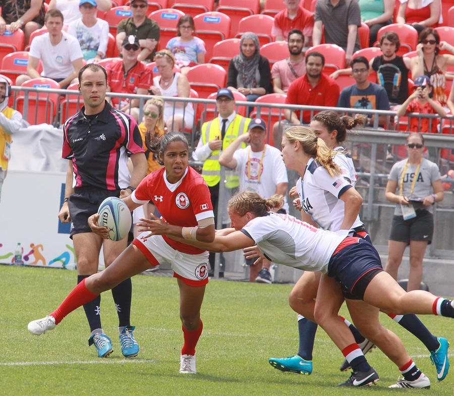 Rugby Photograph - Pam Am Games Womens 7s #1 by Hugh McClean
