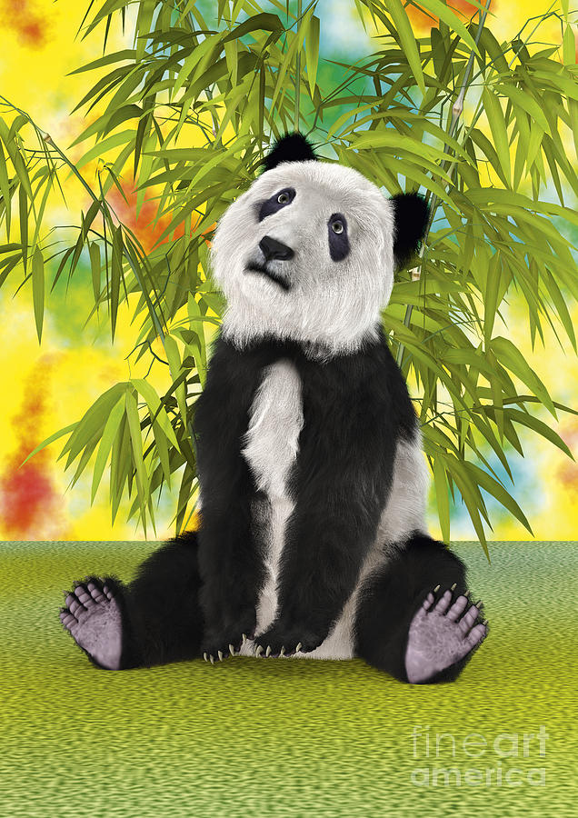 Nature Digital Art - Panda Bear Cub #1 by Design Windmill