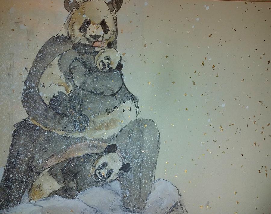 Panda Monium Album #1 Painting by Debbi Saccomanno Chan