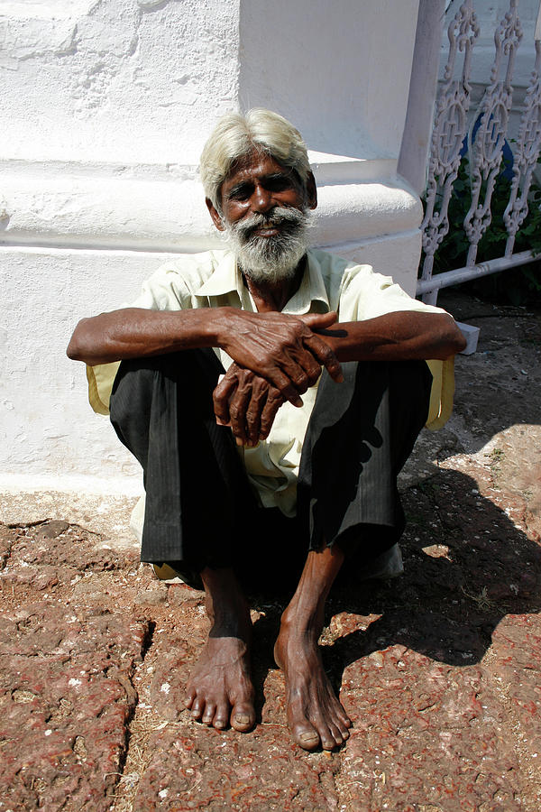 Panjim beggar man #2 Photograph by Gavin Bates