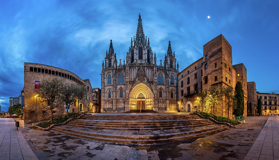 Panorama of Cathedral of the Holy Cross and Saint Eulalia in the Photograph by Andrey