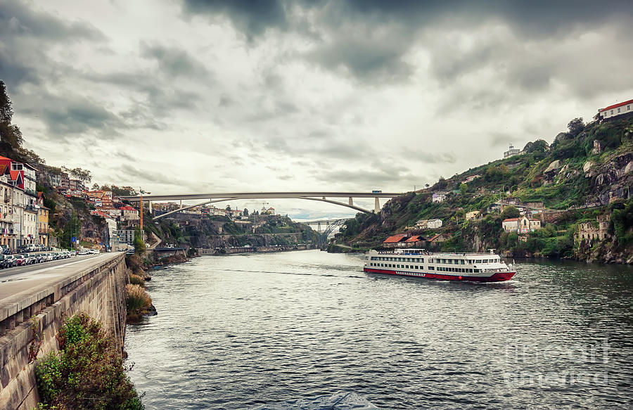 panorama of the Douro river, Dom Luiz Bridge of  Porto, Portugal #1 Photograph by Ariadna De Raadt
