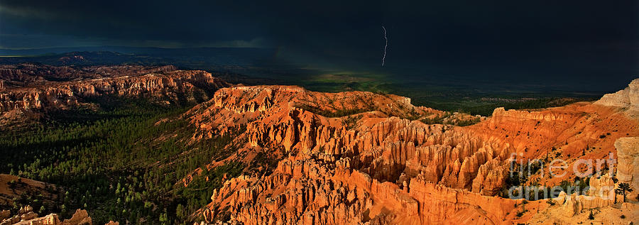 Panorama Thunderstorm Bryce Canyon National Park Utah #1 Photograph by Dave Welling