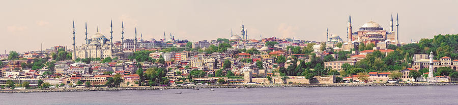 Panoramic view at Istanbul, Turkey. #1 Photograph by Marek Poplawski