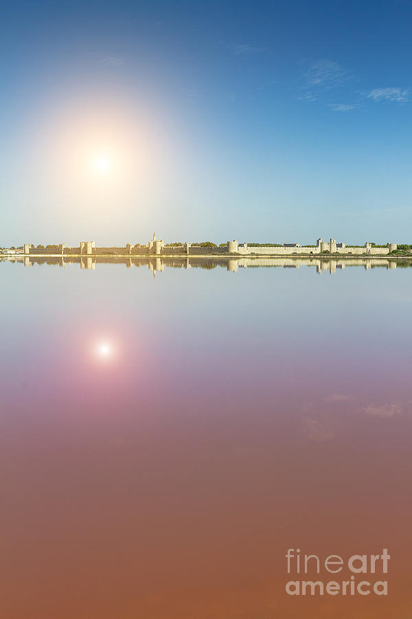 Panoramic Photograph - Panoramic View Of Aigues-mortes From Salt Flats - Camargue - France by Pier Giorgio Mariani Panoramic Photograph - Panoramic View Of Aigues-mortes From Salt Flats - Camargue - France by Pier Giorgio Mariani