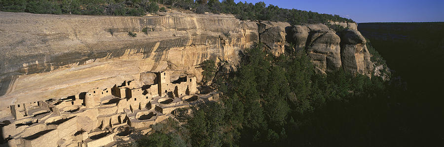 Mesa Verde National Park Photograph - Panoramic View Of Cliff Palace Cliff #1 by Panoramic Images
