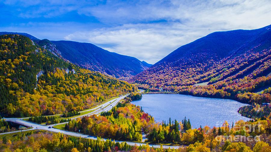 Panoramic view of Franconia Notch. #1 Photograph by New England Photography