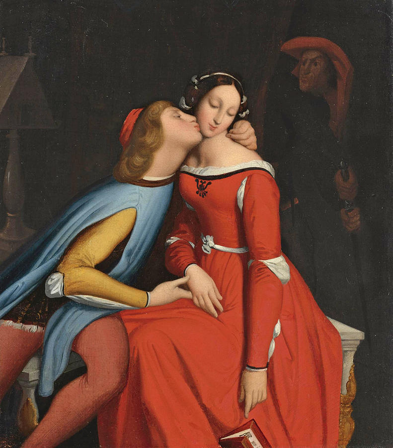 Paolo and Francesca #1 Painting by Jean-Auguste-Dominique Ingres