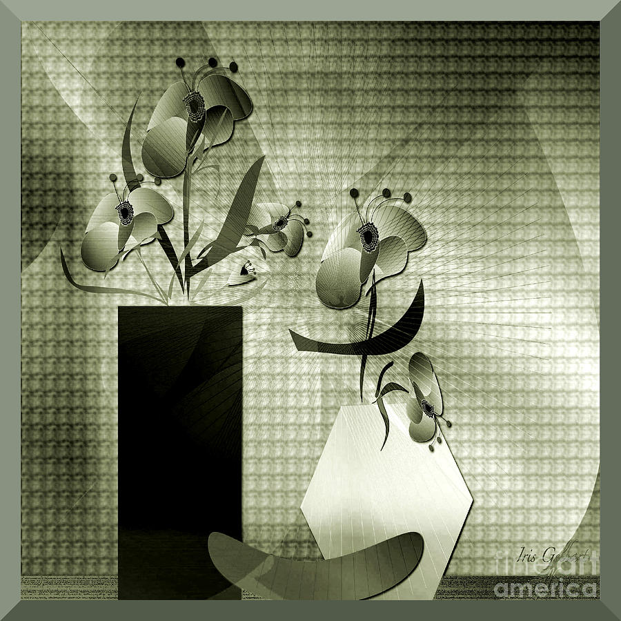 Paper Flowers #1 Digital Art by Iris Gelbart