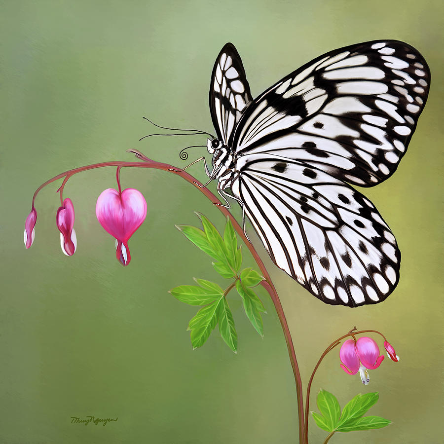 Butterfly Digital Art - Paper Kite Butterfly #1 by Thanh Thuy Nguyen
