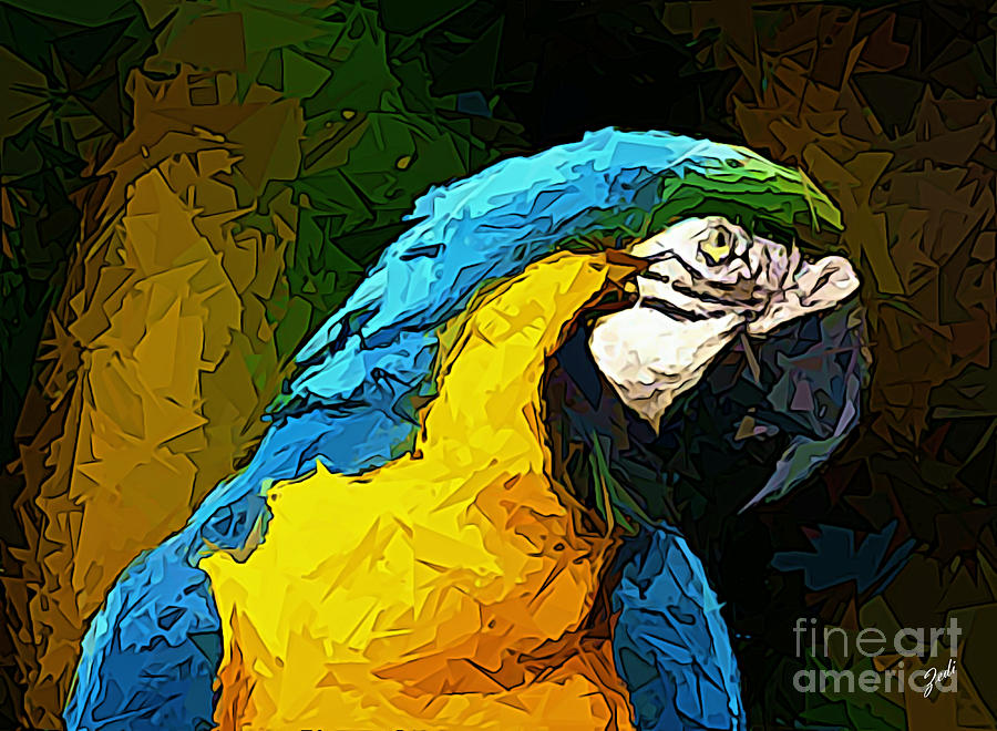 Pappagallo - Parrot Ara Ararauna #1 Digital Art by Zedi