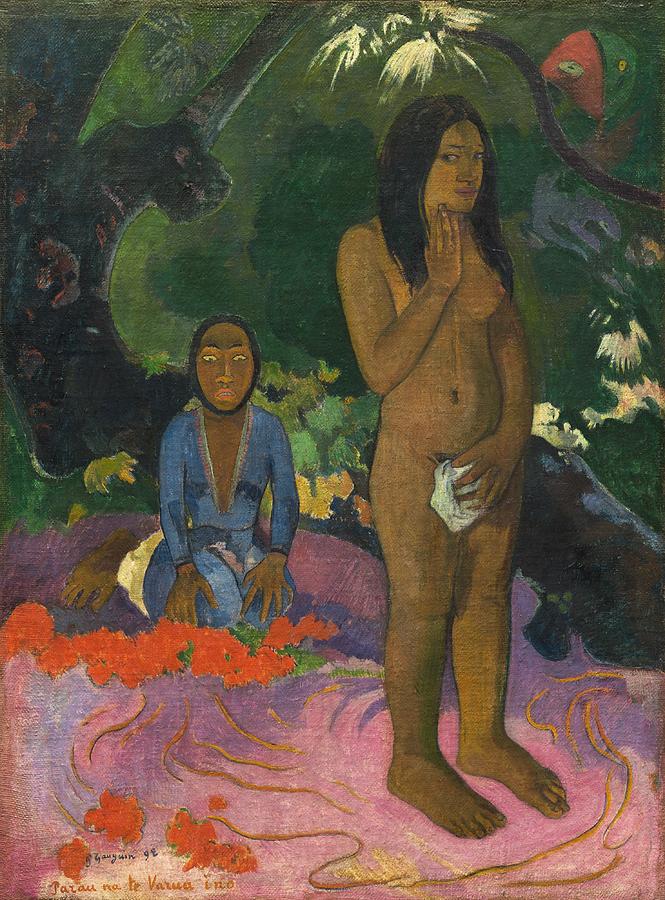 Parau Na Te Varua Ino  #1 Painting by Paul Gauguin