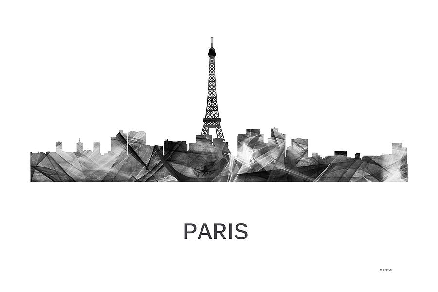 Paris France Skyline #2 Digital Art by Marlene Watson