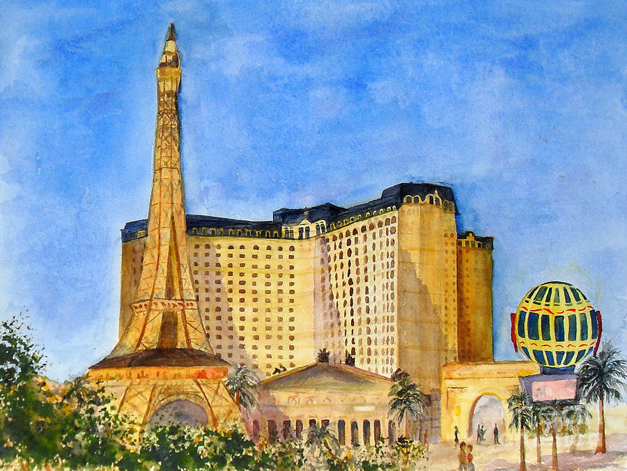 Las Vegas Painting - Paris Hotel And Casino #1 by Vicki  Housel