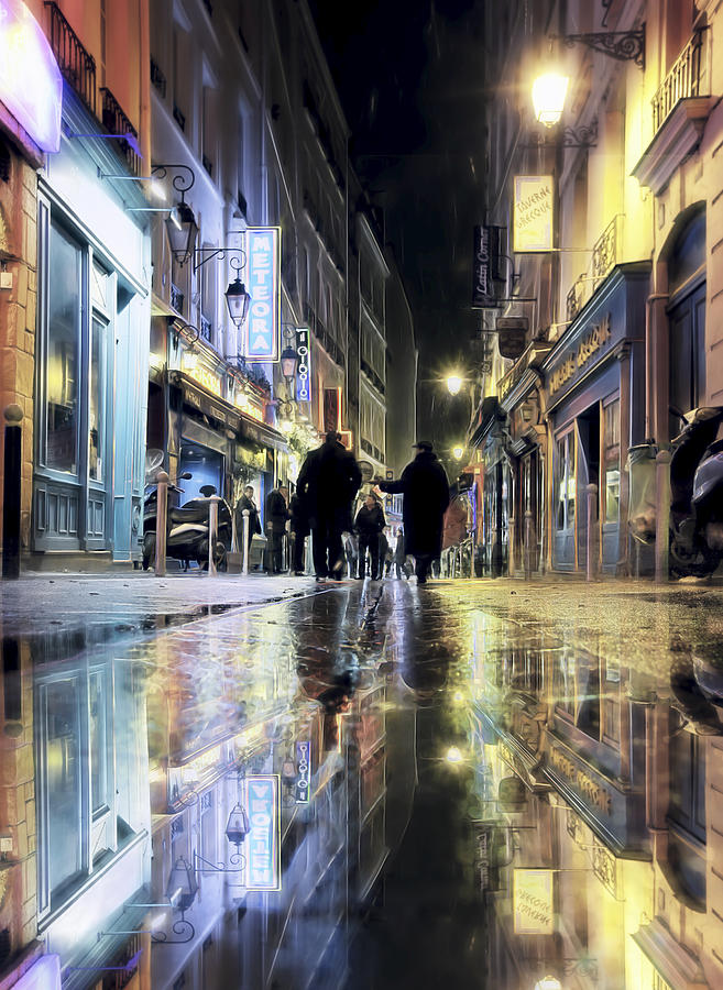 Paris in the Rain #1 Photograph by Evie Carrier