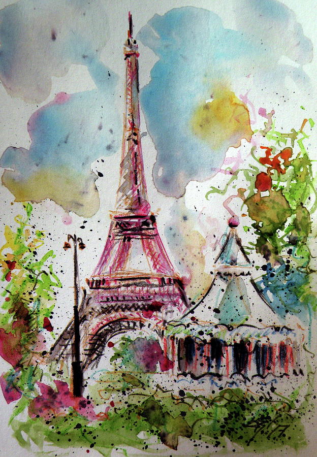 Paris #1 Painting by Kovacs Anna Brigitta