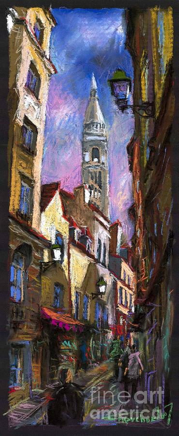 Pastel Painting - Paris Montmartre  by Yuriy Shevchuk