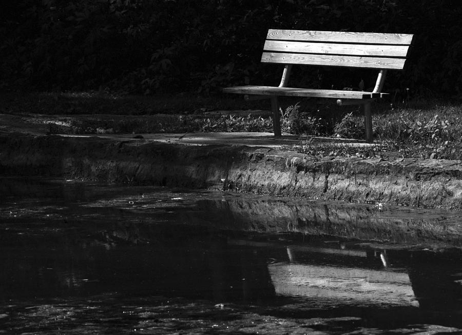 Park Bench Reflections #1 Photograph by Wanda Brandon