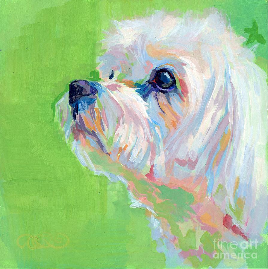 Maltese Painting - Parker by Kimberly Santini