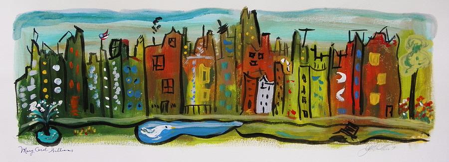 Parkside City #1 Painting by Mary Carol Williams
