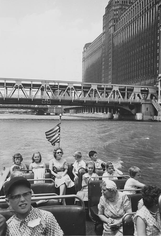 Passengers Aboard Wendella Sunliner - 1962 #1 Photograph by Chicago and North Western Historical Society