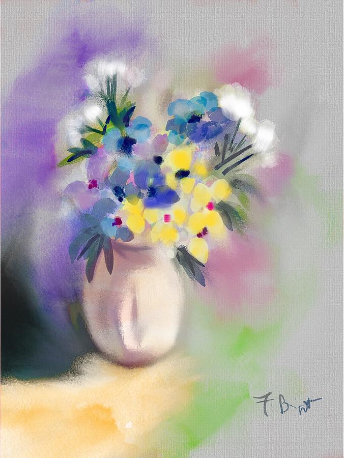 Patio Flowers #1 Digital Art by Frank Bright