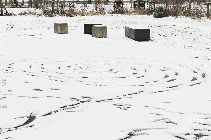 Pattern in the snow #1 Photograph by Tom Gowanlock