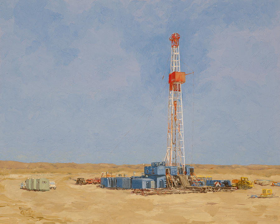 Patterson Rig 189 #1 Painting by Galen Cox - Pixels