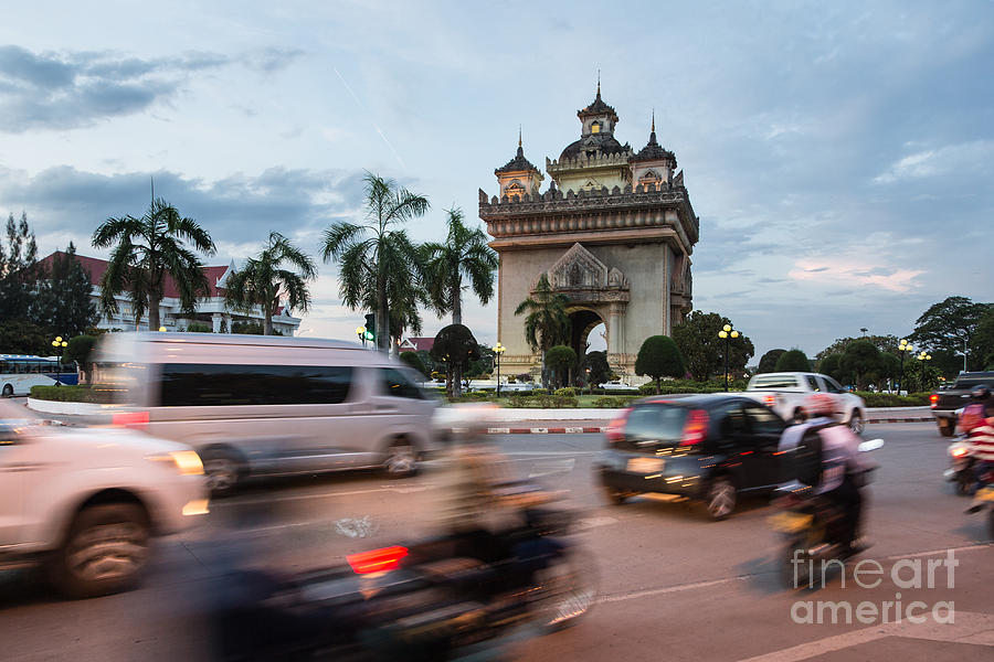 Patuxay monument in Vientiane in Laos #1 Photograph by Didier Marti