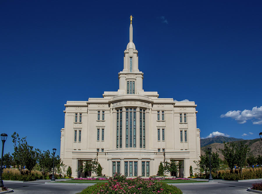 Payson Temple in July #1 Photograph by K Bradley Washburn