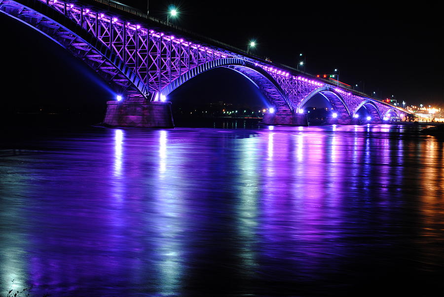Peace Bridge Supporting Breast Cancer Awareness #1 Photograph by Michael Frank Jr