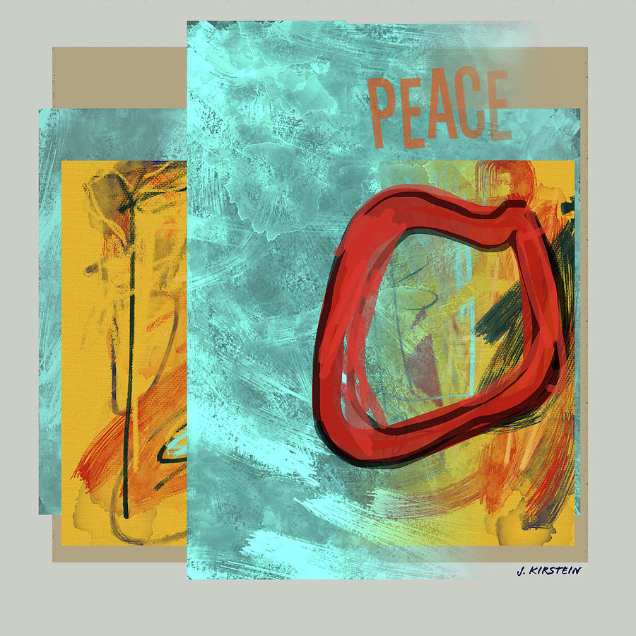 Abstract Digital Art - Peace #1 by Janis Kirstein