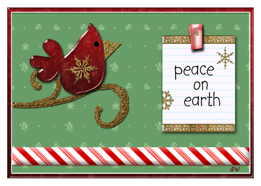 Christmas Digital Art - Peace On Earth #1 by Arline Wagner