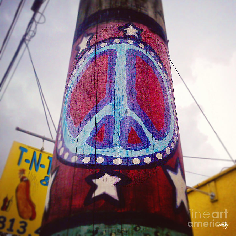 Tampa Photograph - Peace Pole #1 by Scott Pellegrin
