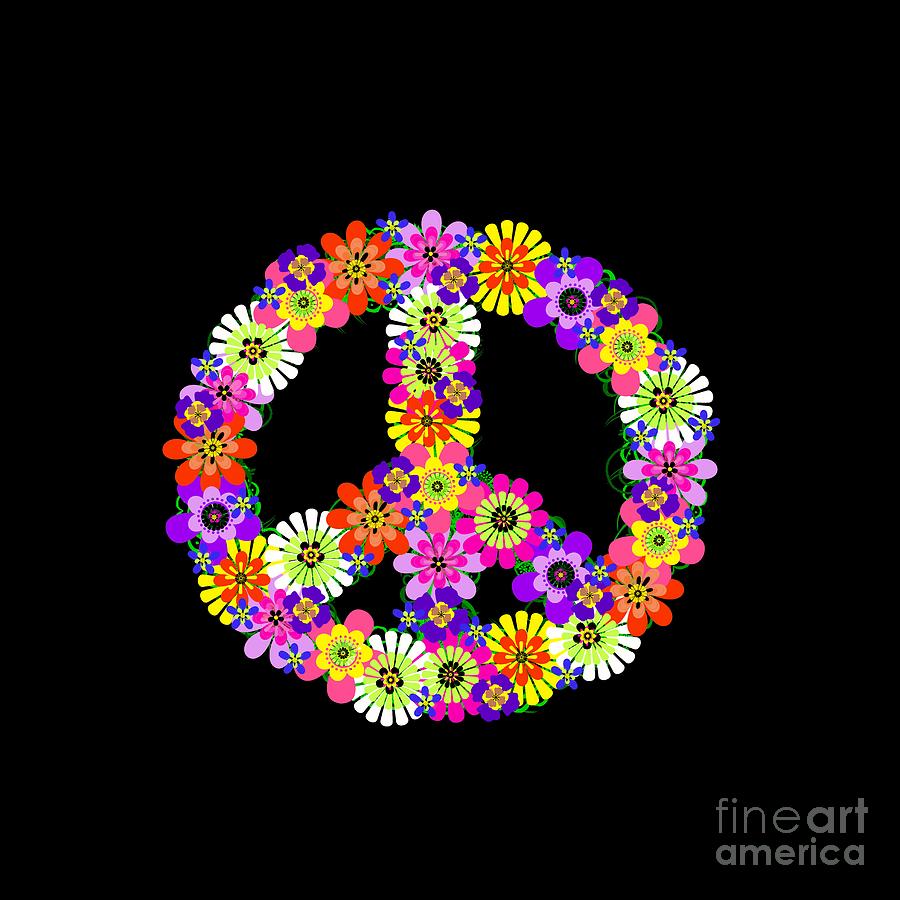 Daisy Photograph - Peace Sign Floral #1 by Valerie Fuqua