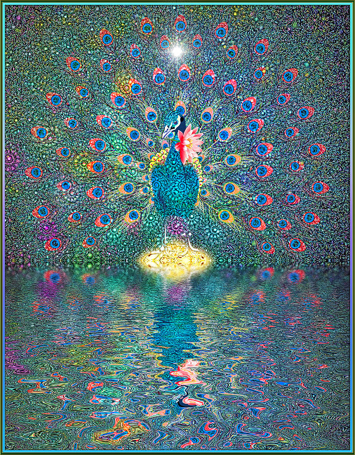 Peacock Day #1 Digital Art by Harald Dastis