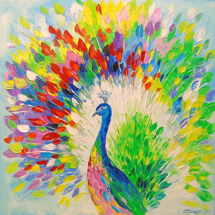 Peacock Painting by Olha Darchuk - Fine Art America