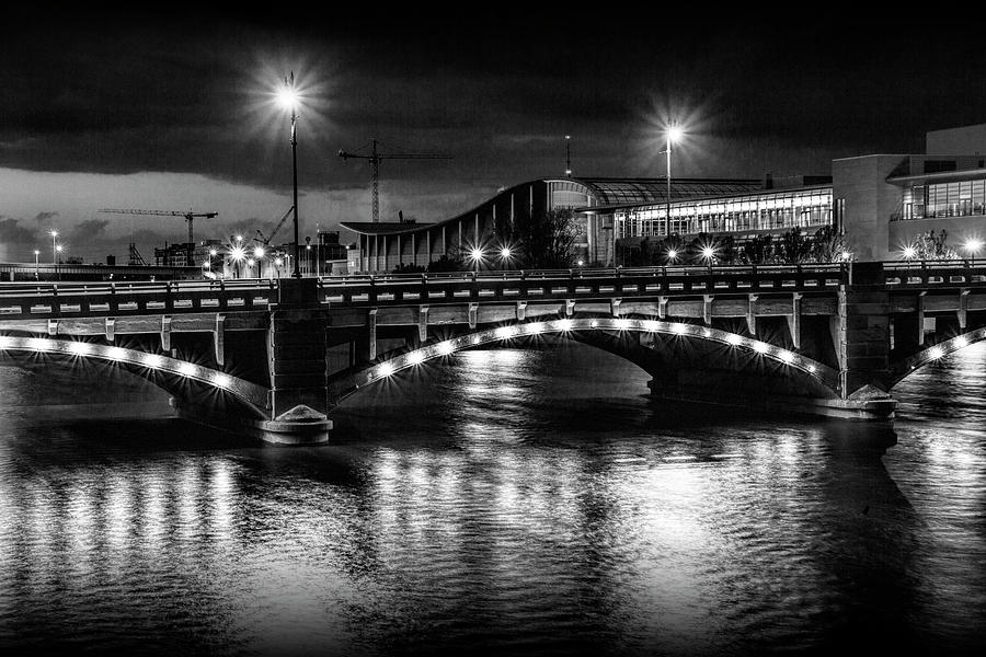 Pearl Street Bridge at Night Photograph by Randall Nyhof