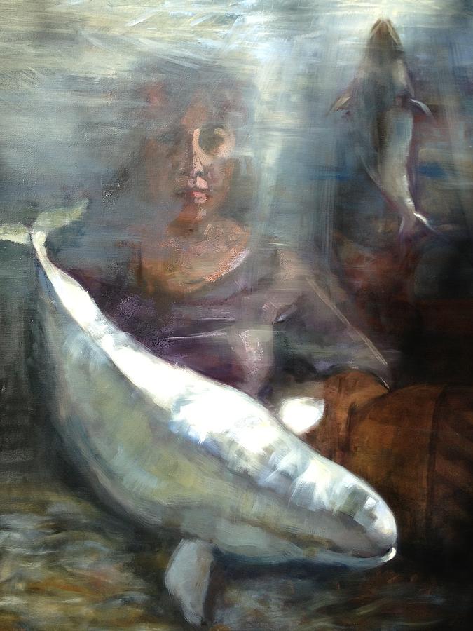 Peace Under Water Painting by Cynthia Mozingo Peace Under Water Painting by Cynthia Mozingo