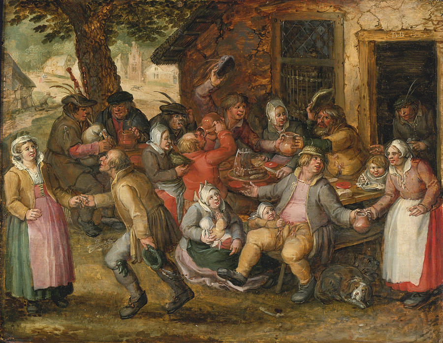 Peasant Feast #2 Painting by David Vinckboons